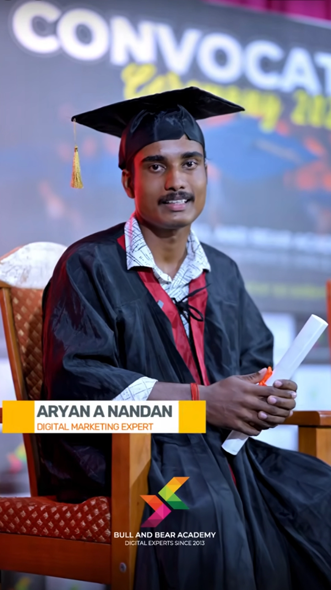 aryan digital marketing student bull and bear digital academy