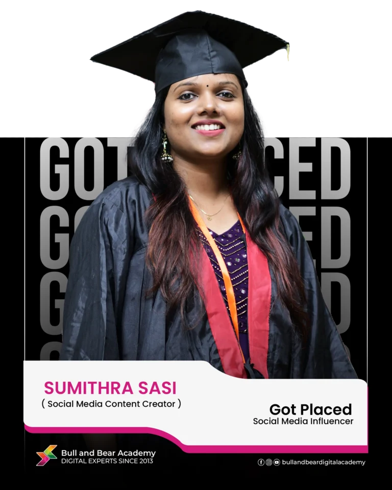 Got placed from bull and bear digital academy
